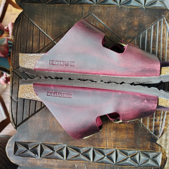 Birkenstock Burgundy Arizona Sandals - Picture 3 of 4